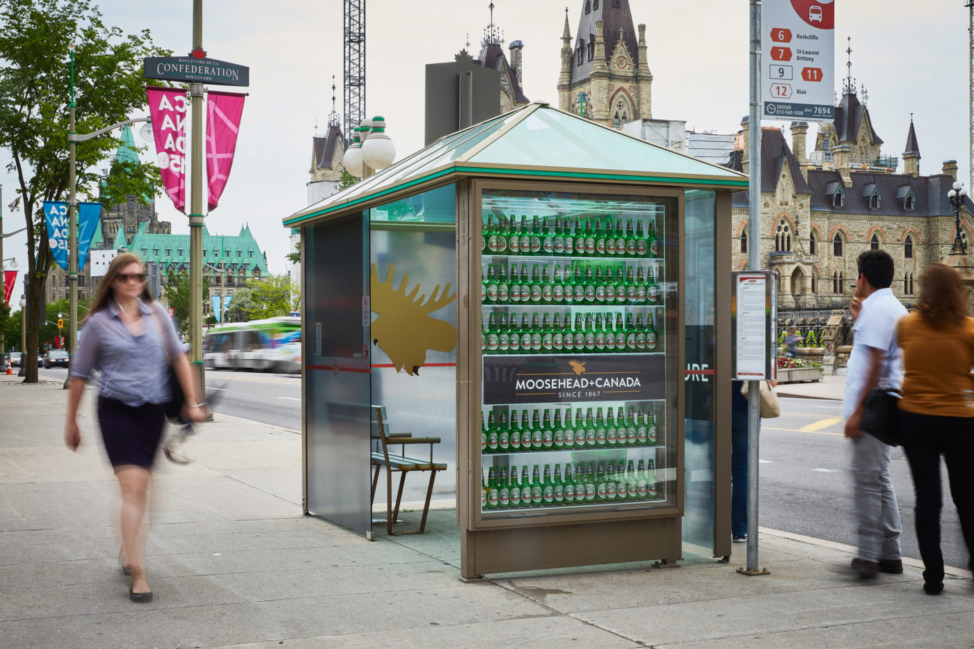 Moosehead Canada - Street Furniture - Decorative Transit Shelter (Ottawa, Ontario)